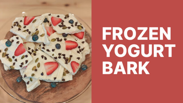 Frozen yogurt bark